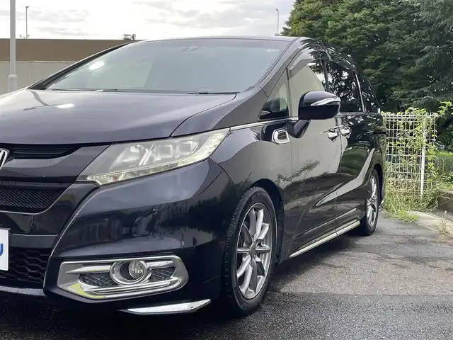 ホンダ オデッセイ アブソルート 福島県 2014(平26)年 13.1万km プレミアムヴィーナスブラックP (株)IDOMが運営する【じしゃロン福島店】の自社ローン専用車両になります。こちらは現金またはオートローンご利用時の価格です。自社ローンご希望の方は別途その旨お申付け下さい/9インチ社外ナビ/バックカメラ/フルセグテレビ/革巻きステアリング/CTBA/ステアリングリモコン/片側パワースライドドア/ドライブレコーダー/フリップダウンモニター/ドアバイザー/パドルシフト/オットマン/ETC/純正サス有