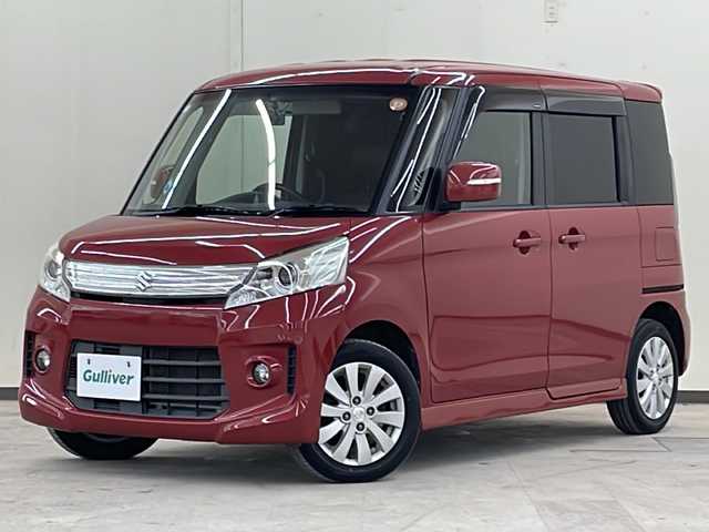 スズキ スペーシア カスタム XS 道央・札幌 2014(平26)年 10.6万km フェニックスレッドパール /4WD//社外ナビ:AVIC-MRZ066/(CD/DVD/BT/ラジオ/フルセグ)//寒冷地仕様//ETC//片側パワースライドドア//皮調シートカバー//オートエアコン//オートライト//フォグライト//アイドリングストップ//電動格納ミラー//純正アルミ//前後ドライブレコーダー