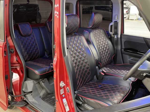 スズキ スペーシア カスタム XS 道央・札幌 2014(平26)年 10.6万km フェニックスレッドパール /4WD//社外ナビ:AVIC-MRZ066/(CD/DVD/BT/ラジオ/フルセグ)//寒冷地仕様//ETC//片側パワースライドドア//皮調シートカバー//オートエアコン//オートライト//フォグライト//アイドリングストップ//電動格納ミラー//純正アルミ//前後ドライブレコーダー