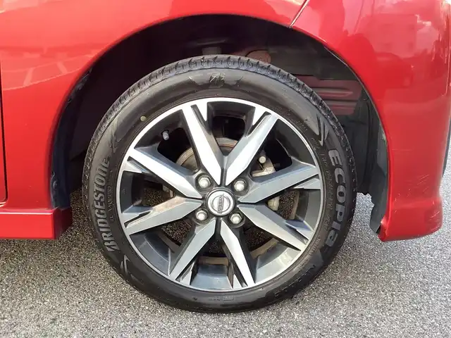 日産 デイズ ルークス HWS X Vセレクション 奈良県 2017(平29)年 4.7万km 赤Ⅱ ワンオーナー車/純正メモリーナビ（フルセグ・DVD・BT）/アラウンドビューモニター/両側パワースライドドア/ハーフレザーシート/オートライト/プッシュスタート/ETC/フロアマット/ドアバイザー/純正15インチアルミ