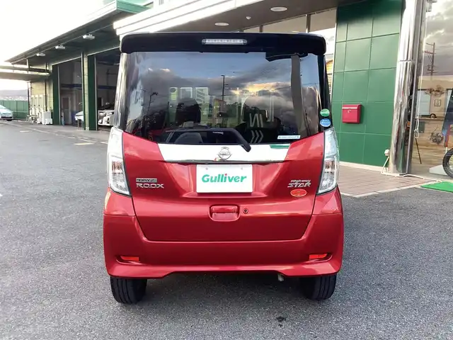 日産 デイズ ルークス HWS X Vセレクション 奈良県 2017(平29)年 4.7万km 赤Ⅱ ワンオーナー車/純正メモリーナビ（フルセグ・DVD・BT）/アラウンドビューモニター/両側パワースライドドア/ハーフレザーシート/オートライト/プッシュスタート/ETC/フロアマット/ドアバイザー/純正15インチアルミ