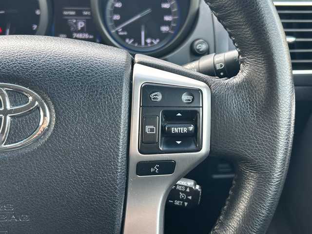 トヨタ ランドクルーザー プラド TX Lパッケージ 兵庫県 2014(平26)年 7.5万km ブラック 社外9型ナビ/CD/DVD/フルセグTV/Bluetooth/HDMI端子/バックカメラ/ETC/社外ジャオスフロントエアロ/社外レイズフルクロス17インチAW/（純正AWスタッドレス付4本積込）/社外エムクライムマフラー（純正積込）/LEDヘッドランプ（純正有）/後期テール仕様（純正有）/社外グリル（純正有）/社外シートカバー/社外エアクリーナー/社外フロアマット/他社外パーツ有（他純正パーツ有）/前後ドライブレコーダー（前360度）/ウッドコンビハンドル/前席シートヒーター/パワーシート/トノカバー/保証書/取説/スペアキー