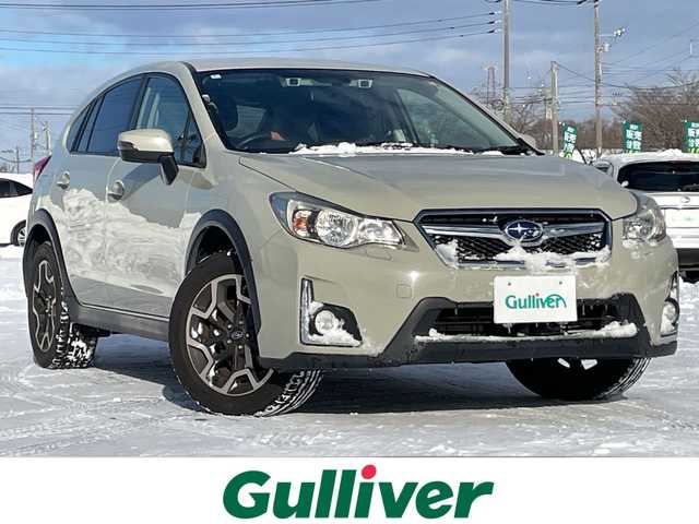 スバル インプレッサ ＸＶ 2．0i アイサイト 道央・札幌 2016(平28)年 9万km デザートカーキ ４WD/社外SDナビ/CD/DVD/BT/フルセグ/アイサイト/衝突被害軽減ブレーキ/横滑り防止装置/レーダークルーズコントロール/レーンキープアシスト/バックカメラ/ビルトインETC/アイドリングストップ/SI-DRIVE/パドルシフト/リモコンキー/LEDヘッドライト/オートライト/オートハイビーム/フォグランプ/電動格納ミラー/ウィンカーミラー/純正ラバーフロアマット/スペアキー