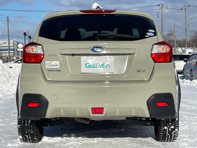 スバル インプレッサ ＸＶ 2．0i アイサイト 道央・札幌 2016(平28)年 9万km デザートカーキ ４WD/社外SDナビ/CD/DVD/BT/フルセグ/アイサイト/衝突被害軽減ブレーキ/横滑り防止装置/レーダークルーズコントロール/レーンキープアシスト/バックカメラ/ビルトインETC/アイドリングストップ/SI-DRIVE/パドルシフト/リモコンキー/LEDヘッドライト/オートライト/オートハイビーム/フォグランプ/電動格納ミラー/ウィンカーミラー/純正ラバーフロアマット/スペアキー