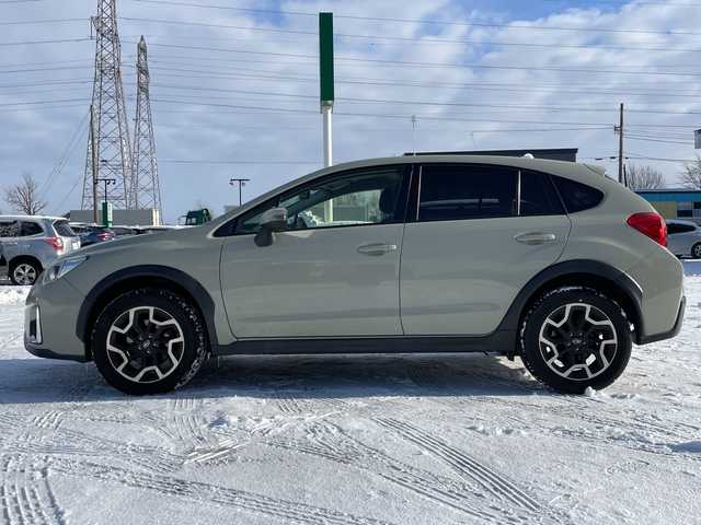 スバル インプレッサ ＸＶ 2．0i アイサイト 道央・札幌 2016(平28)年 9万km デザートカーキ ４WD/社外SDナビ/CD/DVD/BT/フルセグ/アイサイト/衝突被害軽減ブレーキ/横滑り防止装置/レーダークルーズコントロール/レーンキープアシスト/バックカメラ/ビルトインETC/アイドリングストップ/SI-DRIVE/パドルシフト/リモコンキー/LEDヘッドライト/オートライト/オートハイビーム/フォグランプ/電動格納ミラー/ウィンカーミラー/純正ラバーフロアマット/スペアキー