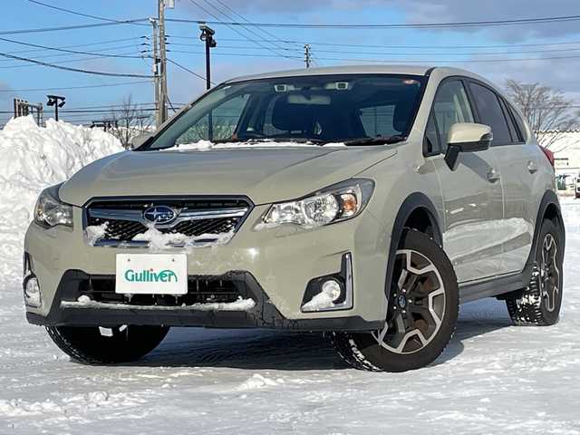 スバル インプレッサ ＸＶ 2．0i アイサイト 道央・札幌 2016(平28)年 9万km デザートカーキ ４WD/社外SDナビ/CD/DVD/BT/フルセグ/アイサイト/衝突被害軽減ブレーキ/横滑り防止装置/レーダークルーズコントロール/レーンキープアシスト/バックカメラ/ビルトインETC/アイドリングストップ/SI-DRIVE/パドルシフト/リモコンキー/LEDヘッドライト/オートライト/オートハイビーム/フォグランプ/電動格納ミラー/ウィンカーミラー/純正ラバーフロアマット/スペアキー