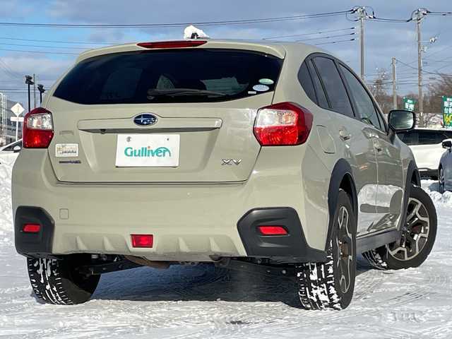 スバル インプレッサ ＸＶ 2．0i アイサイト 道央・札幌 2016(平28)年 9万km デザートカーキ ４WD/社外SDナビ/CD/DVD/BT/フルセグ/アイサイト/衝突被害軽減ブレーキ/横滑り防止装置/レーダークルーズコントロール/レーンキープアシスト/バックカメラ/ビルトインETC/アイドリングストップ/SI-DRIVE/パドルシフト/リモコンキー/LEDヘッドライト/オートライト/オートハイビーム/フォグランプ/電動格納ミラー/ウィンカーミラー/純正ラバーフロアマット/スペアキー