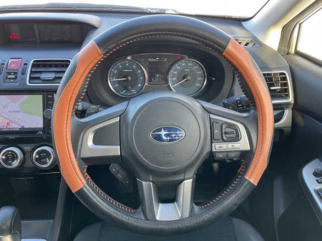 スバル インプレッサ ＸＶ 2．0i アイサイト 道央・札幌 2016(平28)年 9万km デザートカーキ ４WD/社外SDナビ/CD/DVD/BT/フルセグ/アイサイト/衝突被害軽減ブレーキ/横滑り防止装置/レーダークルーズコントロール/レーンキープアシスト/バックカメラ/ビルトインETC/アイドリングストップ/SI-DRIVE/パドルシフト/リモコンキー/LEDヘッドライト/オートライト/オートハイビーム/フォグランプ/電動格納ミラー/ウィンカーミラー/純正ラバーフロアマット/スペアキー