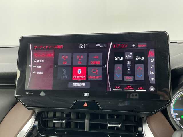 トヨタ ハリアー ハイブリッド Z レザーパッケージ 愛知県 2022(令4)年 2.5万km ブラック モデリスタ製フルエアロ/純正12.3インチナビ/(Bluetooth/USB/フルセグTV/FM/AM)/アラウンドビューモニター/JBLサウンドシステム/デジタルインナーミラー/ヘッドアップディスプレイ/トヨタセーフティセンス/・プリクラッシュセーフティ/・レーンキープアシスト/・オートマチックハイビーム/・ブラインドスポットモニター/・アダプティブクルーズコントロール/電動パーキングブレーキ/ブレーキホールド/ステアリングヒーター/レザーシート/前席シートヒーター/前席エアーシート/電動リアゲート/ビルトインETC2.0/スマートキー/プッシュスタート/LEDヘッドライト/オートライト/フロントフォグランプ/純正19インチアルミホイール/純正フロアマット/革巻きステアリング/横滑り防止装置