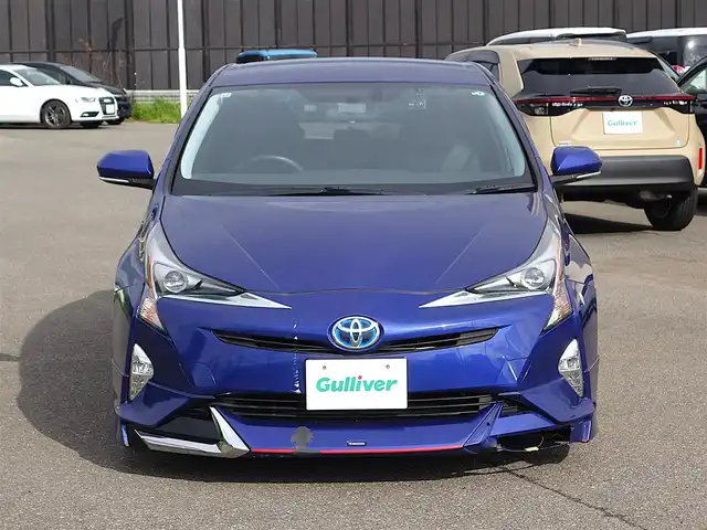 トヨタ プリウス S ツーリングセレクション 山形県 2017(平29)年 6万km ダークブルーマイカM 4WD/モデリスタエアロ/純正SDナビ/　　【CD DVD BT フルセグ】/バックカメラ/LEDオートヘッドライト/ソフトレザーシート/シートヒーター/純正17インチアルミホイール/ドライブレコーダー/アイドリングストップ/ステアリングスイッチ/電動格納ウィンカーミラー/フォグランプ/スマートキー