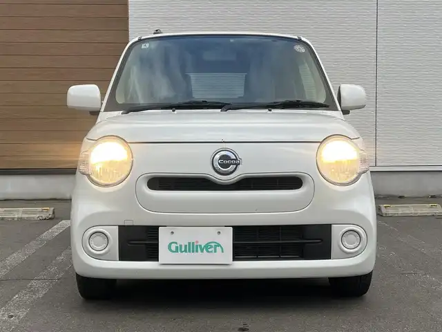 ダイハツ ミラ ココア X 秋田県 2016(平28)年 11.1万km パールホワイトⅢ ４WD/社外HDDナビ（DVD/CD/AM/FM）/ワンセグ（走行中視聴可能）/スマートキー/アイドリングストップ/ETC/純正フロアマット/純正ドアバイザー/オートエアコン/パワーステアリング/パワーウィンドウ/ヘッドライトレベライザー/盗難防止装置/寒冷地仕様/電動格納ミラー/保証書/取扱説明書/記録簿