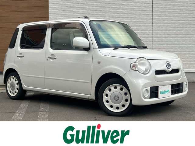 ダイハツ ミラ ココア X 秋田県 2016(平28)年 11.1万km パールホワイトⅢ ４WD/社外HDDナビ（DVD/CD/AM/FM）/ワンセグ（走行中視聴可能）/スマートキー/アイドリングストップ/ETC/純正フロアマット/純正ドアバイザー/オートエアコン/パワーステアリング/パワーウィンドウ/ヘッドライトレベライザー/盗難防止装置/寒冷地仕様/電動格納ミラー/保証書/取扱説明書/記録簿