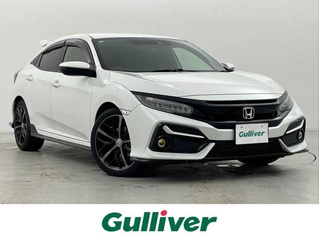 ホンダ シビック ハッチバック 群馬県 2020(令2)年 5.5万km プラチナホワイトパール 純正ギャザーズナビ（VXM-204VFi)/・CD/DVD/SD(MSV)/USB/Bluetooth/フルセグTV/・バックモニター/＝＝＝＝＝＝＝＝＝＝＝＝/純正ギャザーズナビ　バックモニター　ハーフレザー　パワーシート　シートヒーター　パドルシフト　前後ドラレコ　衝突軽減　追従クルーズコントロール　ビルトインＥＴＣ２．０　スマートキー　防眩ミラー　禁煙車