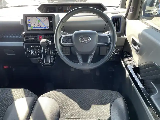 ダイハツ タント カスタム RS 熊本県 2019(令1)年 4.9万km パールブラック 両側パワースライドドア/社外メモリナビ（AVN-LS02W）/フルセグTV/CD/USB/Bluetooth/バックカメラ/スマートアシスト/ハーフレザーシート/シートヒーター/純正15インチアルミホイール/純正エアロ/LEDヘッドライト/ビルトインETC/スマートキー2個/プッシュスタート/新車時保証書/取扱説明書