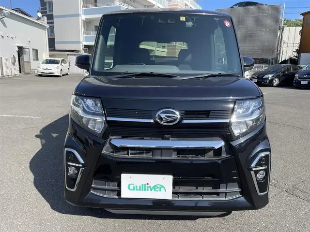 ダイハツ タント カスタム RS 熊本県 2019(令1)年 4.9万km パールブラック 両側パワースライドドア/社外メモリナビ（AVN-LS02W）/フルセグTV/CD/USB/Bluetooth/バックカメラ/スマートアシスト/ハーフレザーシート/シートヒーター/純正15インチアルミホイール/純正エアロ/LEDヘッドライト/ビルトインETC/スマートキー2個/プッシュスタート/新車時保証書/取扱説明書