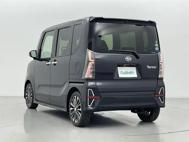 ダイハツ タント カスタム RS 熊本県 2019(令1)年 4.9万km パールブラック 禁煙車/社外前後ドライブレコーダー/両側パワースライドドア/ECLIPSESDナビ（AVN-LS02W）/フルセグTV・CD・DVD・USBBluetooth・SD/バックカメラ/ビルトインETC/アイドリングストップ/衝突軽減ブレーキ/横滑り防止/パーキングアシスト/前席シートヒーター/前後クリアランスソナー/サンシェード/ハーフレザーシート/純正フロアマット/純正１５インチAW/オートライト/LEDヘッドライト/フォグランプ/スマートキー/プッシュスタート/スペアキー1本/保証書/取扱説明書