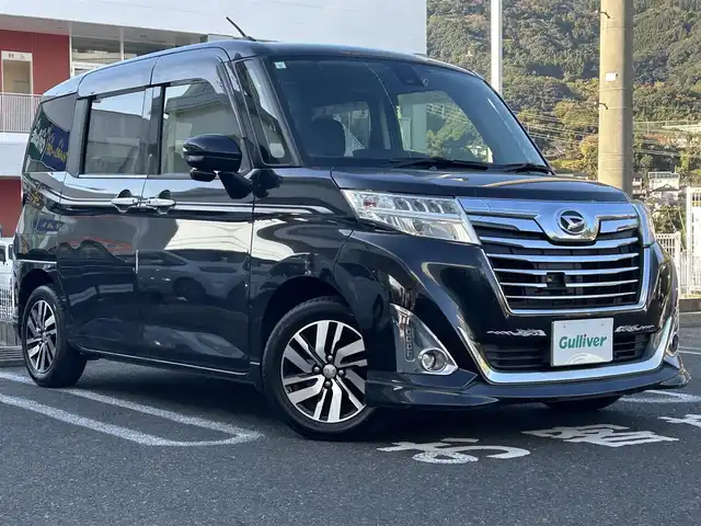 ダイハツ トール カスタムG SAⅡ 長崎県 2017(平29)年 15.7万km ブラックマイカメタリック ワンオーナー/アルパインナビ(BT/フルセグTV/DVD/CD/FM)/両側パワースライド/全方位カメラ/スマートアシスト/ETC/クルーズコントロール/ステアリングスイッチ/ドライブレコーダー