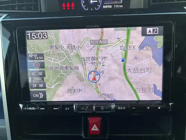 ダイハツ トール カスタムG SAⅡ 長崎県 2017(平29)年 15.7万km ブラックマイカメタリック ワンオーナー/アルパインナビ(BT/フルセグTV/DVD/CD/FM)/両側パワースライド/全方位カメラ/スマートアシスト/ETC/クルーズコントロール/ステアリングスイッチ/ドライブレコーダー