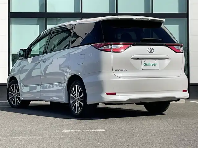トヨタ エスティマ アエラス 和歌山県 2019(令1)年 2万km ホワイトパールクリスタルシャイン 純正7インチナビ/フルセグTV/Bluetooth/CD/DVD/SD/バックカメラ/ビルトインETC/ドライブレコーダー/衝突軽減カメラ/車線逸脱防止機能/クルーズコントロール/両側パワースライドドア/革巻きステアリング/ステアリングスイッチ/LEDヘッドライト/オートライト/オートハイビーム/純正17インチAW/ドアバイザー/フロアマット/プッシュスタート/スマートキー