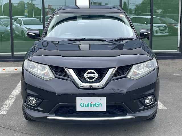 日産 エクストレイル 20X 道東・釧路十勝 2014(平26)年 9.5万km ダイヤモンドブラック ・４WD/・純正SDメモリナビ/（・ラジオ・Bluetooth・CD・DVD・フルセグ）/・バックカメラ/・スマートキー/・プッシュスタート/・ETC/・カプロンシート/・前席シートヒーター/・アイドリングストップ/・横滑り防止装置/・盗難防止装置/・ダウンヒルアシストコントロール/・社外17インチAW/・LEDライト/・フォグランプ/・オートライト/・純正フロアマット/・純正エアロパーツ（リアスポイラー）