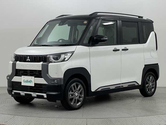 三菱 デリカミニ T プレミアム 新潟県 2025(令7)年 0.1万km未満 アメジストブラック/シルキーホワイト ４WD/登録未使用車/禁煙車/マイパイロット/純正9インチディスプレイオーディオ/　　AM/FM/BT/USB/applecarplay/androidauto/アラウンドビューモニター/両側パワースライドドア/ハンズフリー オートスライドドア/レーダークルーズコントロール/LEDオートライト/ハーフレザーシート/前席シートヒーター/純正15インチアルミホイール付/アイドリングストップ/ステアリングスイッチ/パドルシフト/ステアリングヒーター/電動パーキングブレーキ/オートブレーキホールド/ダウンヒルアシストコントロール/サーキュレーター/リアサンシェード/リアパーソナルデーブル/スペアキー/スマートキー