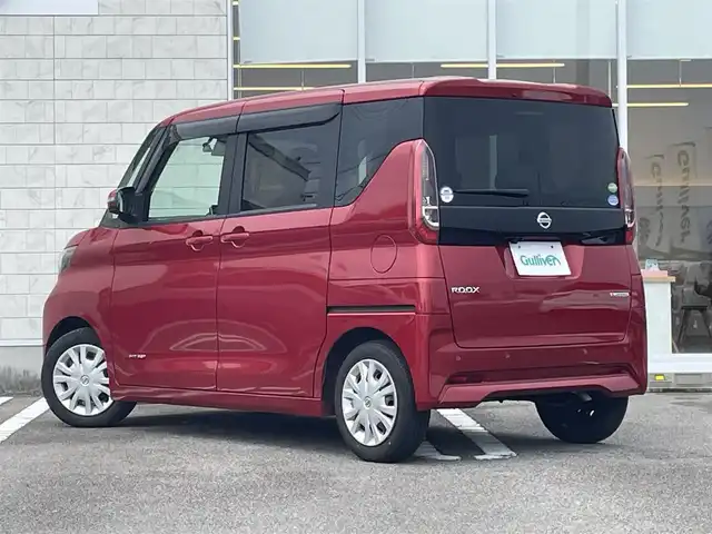 日産 ルークス X 宮崎県 2020(令2)年 3万km スパークリングレッドM ワンオーナー/純正9型ナビ/　(Bluetooth/CD/DVD)/フルセグTV/片側パワースライドドア/インテリジェントアラウンドビューモニター/ビルトインETC/ドライブレコーダー/ソナー機能/先進安全装備/・インテリジェントエマージェンシーブレーキ/・踏み間違い衝突防止アシスト/・車線逸脱防止支援システム/・前方衝突予測警報/・ふらつき警報/・標識検知機能/オートライト/ハイビームアシスト/ステアリングスイッチ/前席アームレスト付ベンチシート/インテリジェントキー/プッシュエンジンスターター/禁煙車