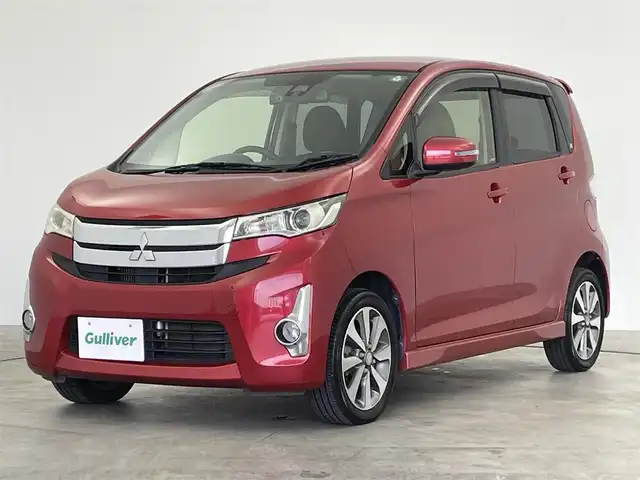 三菱 ｅＫカスタム T e－アシスト 群馬県 2014(平26)年 9.2万km ワイン 禁煙車　ナビ　Bluetooth　フルセグ　バックカメラ　衝突軽減システム　ETC　ドライブレコダー　オートライト　横滑り防止装置　純正フロアマット　スマートキー　プッシュスタート　電動格納ミラー　