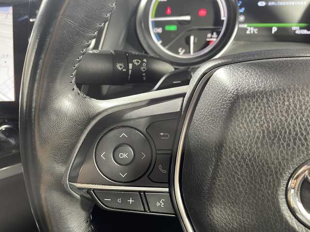 トヨタ カムリ WSレザーパッケージ 沖縄県 2019(平31)年 4.7万km プラチナホワイトパールマイカ 禁煙車　/純正８インチナビ[B9108]　/（フルセグTV CD DVD Bluetooth）/ムーンルーフ　/バックカメラ　/前方ドライブレコーダー　/電動パーキングブレーキ　/Toyota Safety Sense/・PCS（プリクラッシュセーフティ）/・LDA（レーンディパーチャーアラート）/・AHB（オートマチックハイビーム）/ＨＵＤ（ヘッドアップディスプレイ）　/ＢＳＭ（ブラインドスポットモニター）　/ＡＣ１００Ｖ　/ビルトインＥＴＣ　/レザーシート/パワーシート/シートヒーター