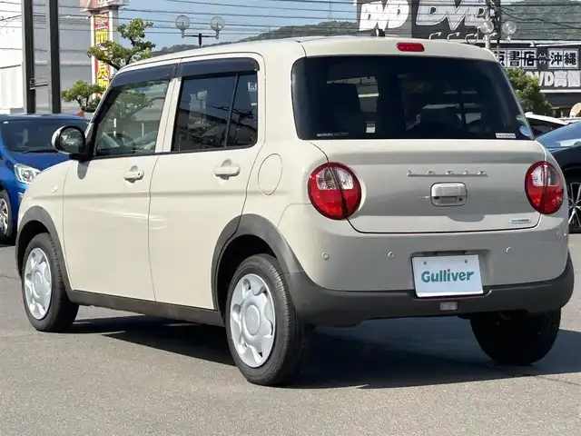 スズキ ラパン G 岡山県 2021(令3)年 6万km シフォンアイボリーM 登録時走行距離60061km/ワンオーナー/社外ナビ/フルセグTV/(AM.FM.TV.CD.DVD.BT)/バックカメラ/衝突軽減ブレーキ/レーンキープアシスト/横滑り防止装置/盗難防止装置/アイドリングストップ/コーナーセンサー/シートヒーター(D席)/純正フロアマット/プッシュスタート/オートライト/USB入力端子