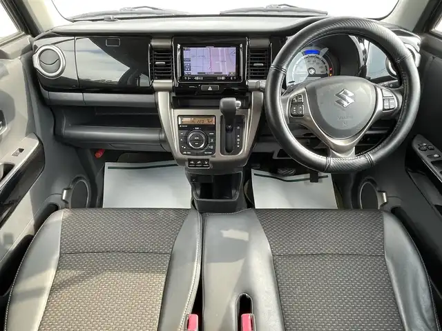 スズキ ハスラー Jスタイル Ⅱ ターボ 岩手県 2017(平29)年 6.4万km クールカーキパールメタリック/ホワイト2トーンルーフ 禁煙車/4WD/クルーズコントロール/社外ナビ/→フルセグTV/Bluetooth/CD/DVD/FM/AM/前席シートヒーター/ビルトインETC/レーンキープアシスト/横滑り防止装置/衝突軽減ブレーキ/ヒルディセントコントロール/グリップコントロール/〇プッシュスタート/〇パドルシフト/〇電動格納ミラー/〇ウィンカーミラー/〇フロアマット/〇ドアバイザー/オートライト/フォグライト