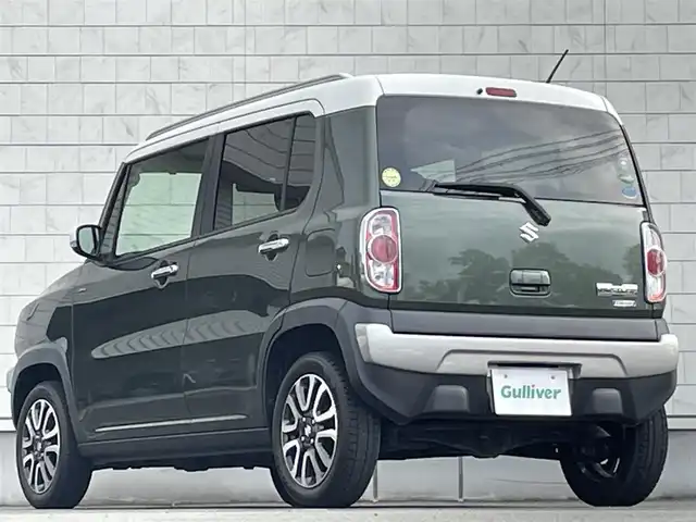 スズキ ハスラー Jスタイル Ⅱ ターボ 岩手県 2017(平29)年 6.4万km クールカーキパールメタリック/ホワイト2トーンルーフ 禁煙車/4WD/クルーズコントロール/社外ナビ/→フルセグTV/Bluetooth/CD/DVD/FM/AM/前席シートヒーター/ビルトインETC/レーンキープアシスト/横滑り防止装置/衝突軽減ブレーキ/ヒルディセントコントロール/グリップコントロール/〇プッシュスタート/〇パドルシフト/〇電動格納ミラー/〇ウィンカーミラー/〇フロアマット/〇ドアバイザー/オートライト/フォグライト