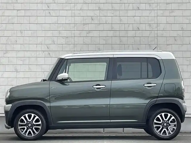 スズキ ハスラー Jスタイル Ⅱ ターボ 岩手県 2017(平29)年 6.4万km クールカーキパールメタリック/ホワイト2トーンルーフ 禁煙車/4WD/クルーズコントロール/社外ナビ/→フルセグTV/Bluetooth/CD/DVD/FM/AM/前席シートヒーター/ビルトインETC/レーンキープアシスト/横滑り防止装置/衝突軽減ブレーキ/ヒルディセントコントロール/グリップコントロール/〇プッシュスタート/〇パドルシフト/〇電動格納ミラー/〇ウィンカーミラー/〇フロアマット/〇ドアバイザー/オートライト/フォグライト