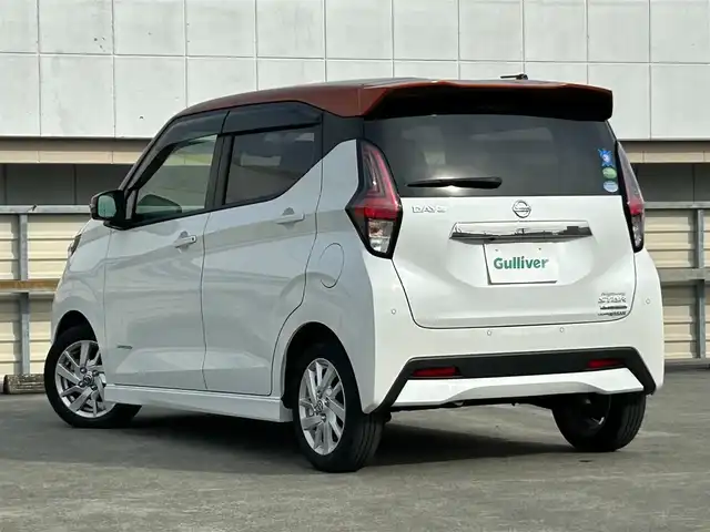 日産 デイズ HWS X プロパイロットED 静岡県 2019(令1)年 2.6万km プレミアムサンシャインオレンジメタリック/シルキーホワイト プロパイロット/・エマージェンシーブレーキ/・アクティブクルーズコントロール/・レーンキープアシスト/コーナーセンサー/純正ナビ/フルセグTV/・CD/VDV/Bluetooth/ラジオ/全方位カメラ/オートライト/オートハイビーム/ステアリングリモコン/アイドリングストップ/ETC/LEDヘッドライト/プッシュスタート/スマートキー