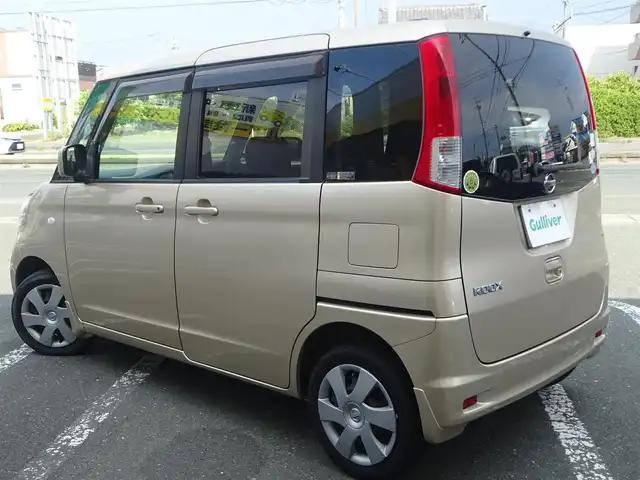 日産 ルークス G 静岡県 2010(平22)年 1.8万km クリアベージュ 走行距離18千キロ/禁煙車/タイヤ新品10ミリ/プッシュスタート/スマートキー/片側パワースライドドア/ケンウッド　CDデッキ/純正フロアマット/サイドエアバック/オートエアコン/保証書・取扱説明書