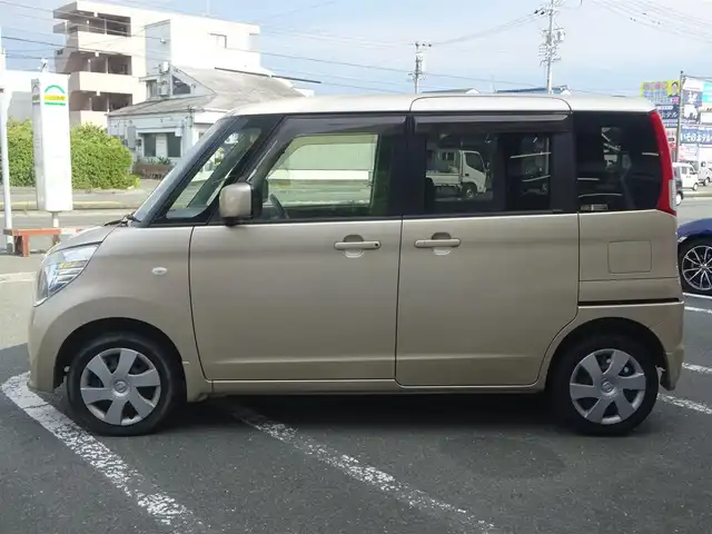 日産 ルークス G 静岡県 2010(平22)年 1.8万km クリアベージュ 走行距離18千キロ/禁煙車/タイヤ新品10ミリ/プッシュスタート/スマートキー/片側パワースライドドア/ケンウッド　CDデッキ/純正フロアマット/サイドエアバック/オートエアコン/保証書・取扱説明書