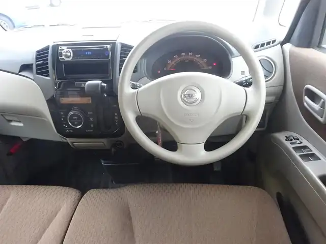 日産 ルークス G 静岡県 2010(平22)年 1.8万km クリアベージュ 走行距離18千キロ/禁煙車/タイヤ新品10ミリ/プッシュスタート/スマートキー/片側パワースライドドア/ケンウッド　CDデッキ/純正フロアマット/サイドエアバック/オートエアコン/保証書・取扱説明書