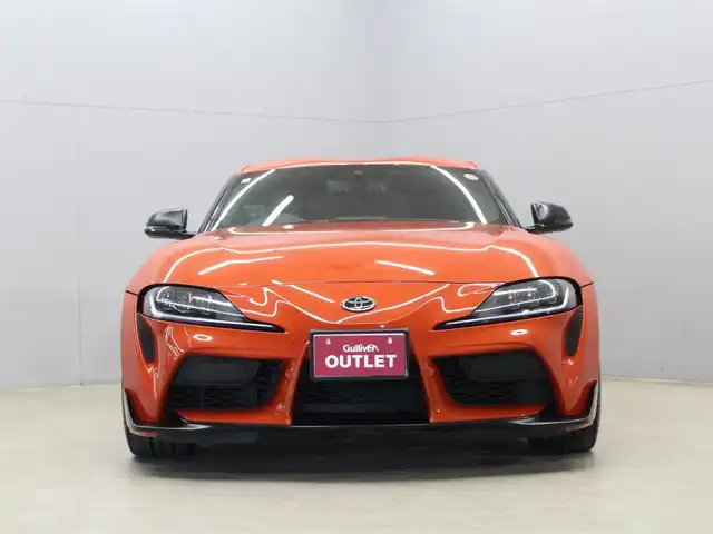 トヨタ スープラ RZ プラズマオレンジ100ED 三重県 2024(令6)年 0.7万km オレンジ 100台限定車/専用ボディ色プラズマオレンジ(D19)/ワンオーナー /プリクラッシュセーフティ/レーンディパーチャーアラート/ブラインドスポットモニター/HDDナビゲーションシステム/・8.8インチタッチディスプレイ/・地デジTV/・HDDオーディオ/・Toyota Supra Connect/・Bluetooth/JBLプレミアムサウンドシステム(12スピーカー)/バックカメラ/リアクロストラフィックアラート/ブラックアルカンターラ/革コンビシート/・シートヒーター/パワーシート/コムテック前後ドライブレコーダー/ユピテルGPSレーダー探知機/ETC/純正19インチ10本スポークマットブラック塗装鍛造アルミホイール/「GR」ロゴ入brembo製ブラックブレーキキャリパー（フロント）/6灯式LEDヘッドランプ/・アダプティブハイビーム/オートライト/プッシュエンジンスタート/スマートキー/新車時保証書/取扱説明書