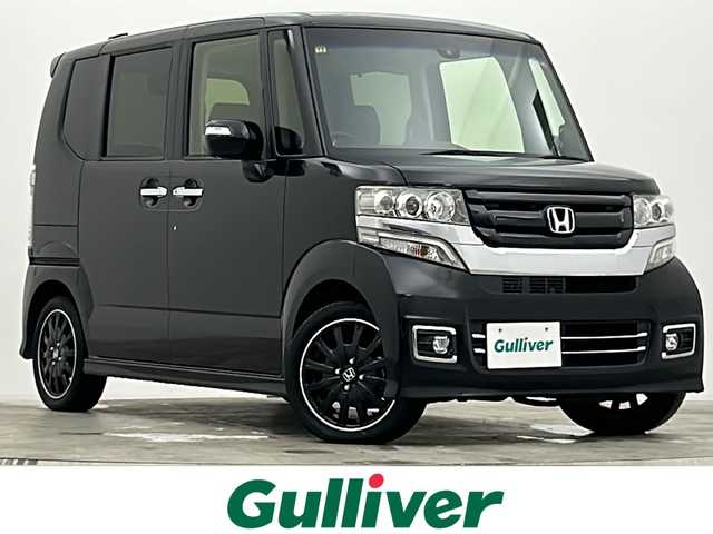 ホンダ Ｎ ＢＯＸ カスタム ターボ SSブラックSパッケージ 宮城県 2016(平28)年 2.9万km クリスタルブラックパール 両側パワースライドドア/CTBA/純正ナビ/(BT/CD/USB/SD/iPod/AUX/TV/AppleCarPlay)/バックカメラ/ビルトインETC/クルーズコントロール/シートヒーター/プッシュスタート/スマートキー/スペアキー/オートライト/純正フロアマット/純正15インチアルミホイール
