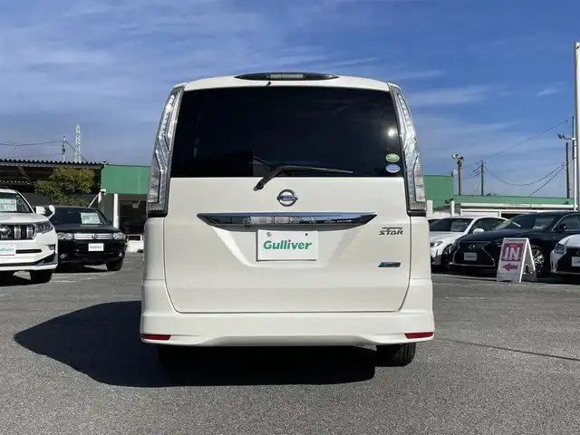 日産 セレナ ハイウェイスター Sハイブリッド 千葉県 2014(平26)年 6.6万km ブリリアントホワイトパール エマージェンシーブレーキ/車線逸脱警報/社外SDナビ【NX614W】/・CD/DVD/MSV/Bluetooth/フルセグ/バックカメラ/両後パワースライドドア/クルーズコントロール/インテリジェントキー/純正LEDヘッドライト/フォグランプ/純正16インチアルミホイール/ETC/本革巻きステアリング/オートライト/ドアバイザー