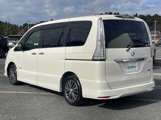 日産 セレナ ハイウェイスター Sハイブリッド 千葉県 2015(平27)年 8.8万km ブリリアントホワイトパール ナビＭＰ３１４Ｄ－Ｗ　バックカメラ　アルパインフリップダウンモニター　両側電動スライドドア　レーンアシスト　エマブレ　クルコン　スマートキー　プッシュスタート　ETC ＨＩＤ　オートライト　バイザー