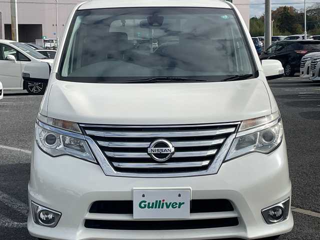 日産 セレナ ハイウェイスター Sハイブリッド 千葉県 2015(平27)年 8.8万km ブリリアントホワイトパール ナビＭＰ３１４Ｄ－Ｗ　バックカメラ　アルパインフリップダウンモニター　両側電動スライドドア　レーンアシスト　エマブレ　クルコン　スマートキー　プッシュスタート　ETC ＨＩＤ　オートライト　バイザー