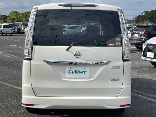 日産 セレナ ハイウェイスター Sハイブリッド 千葉県 2015(平27)年 8.8万km ブリリアントホワイトパール ナビＭＰ３１４Ｄ－Ｗ　バックカメラ　アルパインフリップダウンモニター　両側電動スライドドア　レーンアシスト　エマブレ　クルコン　スマートキー　プッシュスタート　ETC ＨＩＤ　オートライト　バイザー