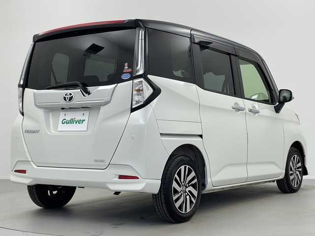 トヨタ ルーミー カスタムG 奈良県 2020(令2)年 0.8万km ブラックマイカメタリック/パールホワイト2トーン 純正9インチメモリナビ/フルセグTV/Bluetoothオーディオ/DVD/TVキャンセラー/バックカメラ/スマートアシストIII/衝突軽減ブレーキ/車線逸脱警報/全車速追従機能付きアダプティブクルーズコントロール/電動パーキングブレーキ/両側ウェルカムパワースライドドア/純正前後ドラレコ/LEDライト/ウインカーミラー/スペアキー