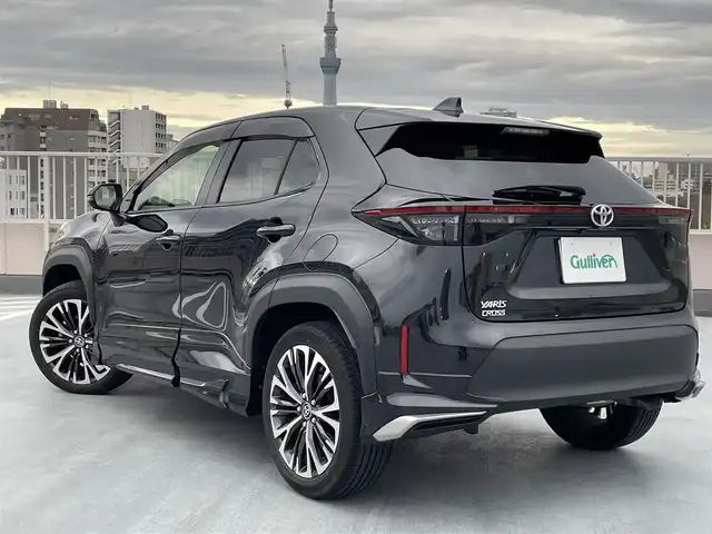 トヨタ ヤリスクロス Z 東京都 2022(令4)年 1.7万km ブラックマイカ 法人ワンオーナー/純正ナビ/（地デジTV・BT)/バックカメラ/ハーフレザーシート（茶）/モデリスタエアロ/シートヒーター/D席パワーシート/純正１８インチアルミ/ETC2.0/社外ドライブレコーダーフルHD（DC-DR652)/エンジンプッシュボタン/Wエアバック/ABS/Toyota　Safety　Sense/PCS（プリクラッシュセーフティ）/LTA（レーントレーシングアシスト/AHB（オートマチックハイビーム）/RSA（ロードサインアシスト/レーダークルーズコントロール/先行車発進お知らせ/保証書・取説・ナビ説
