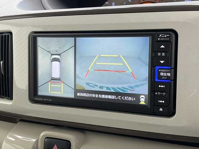 ダイハツ ムーヴ キャンバス X メイクアップ リミテッド SAⅢ 沖縄県 2021(令3)年 6.8万km パールホワイトⅢ 純正ナビNMZK-W71D/（CD/DVD/フルセグTV/Bluetooth）/全方位カメラ/両側パワースライドドア/スマートアシストIII/衝突軽減ブレーキ/レーンキープアシスト/オートマチックハイビーム/ETC/アイドリングストップ/ドライブレコーダー/スマートキー/プッシュスタート/電動ミラー/ステアリングスイッチ/フォグランプ