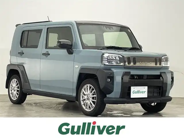 ダイハツ タフト G ターボ 滋賀県 2022(令4)年 5.5万km レイクブルーメタリック 禁煙車/ガラスルーフ/社外7インチメモリーナビ/（Bluetooth/フルセグ/USB/ipod/HDMI）/追従クルコン/レーンキープアシスト/前後ソナー/電動パーキングブレーキ/シートヒーター/LEDヘッドライト/社外１５AW/ステアリングリモコン/プッシュスタート/スマートキー/ETC