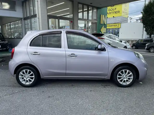 日産 マーチ 12G 宮城県 2014(平26)年 6.5万km クリスタルライラック 社外メモリナビ/CD/DVD/FM/AM/BT/AUX/フルセグTV/バックカメラ/社外アルミ夏タイヤ14インチ/純正スチール冬タイヤ14インチ/純正フロアマット/前後ドライブレコーダー/ETC/ヘッドランプレベライザー/アイドリングストップ/プッシュスタート