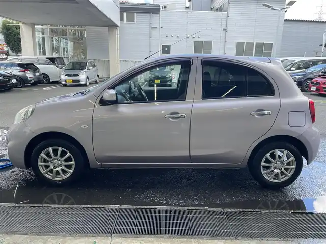 日産 マーチ 12G 宮城県 2014(平26)年 6.5万km クリスタルライラック 社外メモリナビ/CD/DVD/FM/AM/BT/AUX/フルセグTV/バックカメラ/社外アルミ夏タイヤ14インチ/純正スチール冬タイヤ14インチ/純正フロアマット/前後ドライブレコーダー/ETC/ヘッドランプレベライザー/アイドリングストップ/プッシュスタート