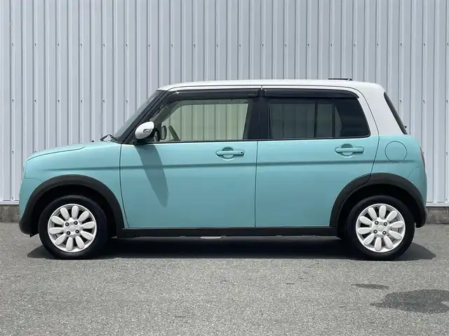 スズキ ラパン X 福岡県 2016(平28)年 3.8万km フレンチミントパールメタリック レーダーブレーキサポート/社外ナビ（ＣＮ－Ｒ３３０ＷＤ）/シートヒーター/アイドリングストップ/ＨＩＤヘッドライト/オートライト/スマートキー/プッシュスタート/横滑り防止装置/純正アルミ/電格ミラー/ベンチシート/ドアバイザー/アームレスト