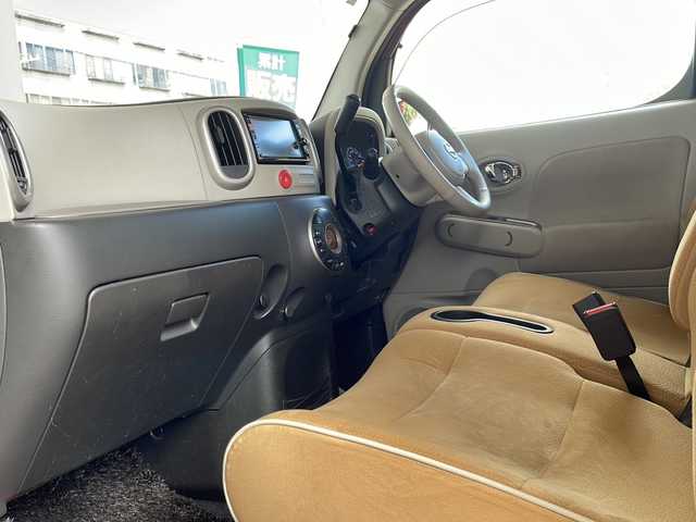 日産 キューブ 15X Vセレクション 福島県 2012(平24)年 10.4万km ラディアントレッド 登録時走行距離　　104050ｋｍ/純正SDナビ/【ＡＭ/FM/CD/DVD/SD/USB/BT/VTR/AUX/フルセグ】/プッシュスタート/ＥＴＣ/オートライト/ドアバイザー/パワーウィンドウ/電動格納ミラー/ベンチシート/純正フロアマット/社外ＡＷ/LEDヘッドライト/フォグランプ